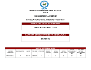 Derecho Procesal Civil I - Universidad Abierta Para Adultos