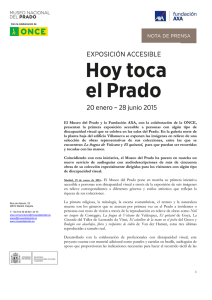 Nota de prensa Hoy toca el Prado