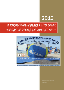 II Torneo de Voley Playa Mixto Local Fiestas de Velilla 2013. Bases