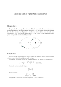 Leyes de Kepler y gravitación universal de Newton
