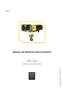 manual de servicio para polipasto