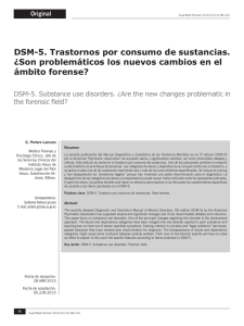 DSM-5. Trastornos por consumo de sustancias. ¿Son problemáticos