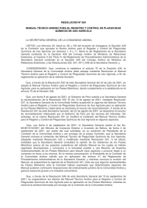 RESOLUCION Nº 630 MANUAL TÉCNICO ANDINO PARA EL
