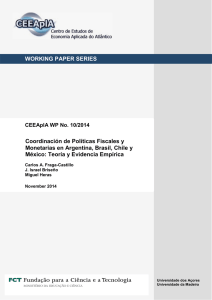 WORKING PAPER SERIES Coordinación de Políticas Fiscales y
