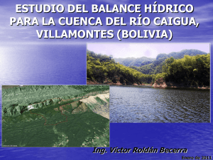 estudio del balance hídrico para la cuenca del río caigua