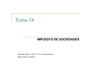 Tema 14. El impuesto de sociedades
