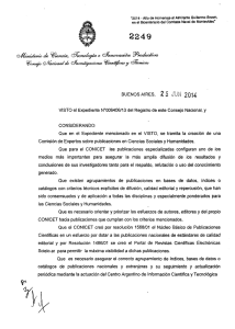 Res. 2249/14 - Centro Argentino de Información Científica y