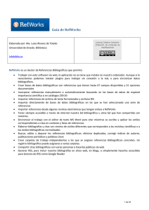 Guía de uso RefWorks - Biblioteca de la Universidad de Oviedo