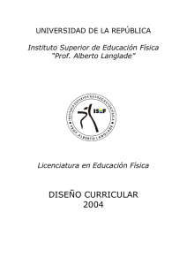 Plan de estudios 2004 - Instituto Superior de Educación Física