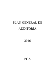 Plan General de Auditoria 2016