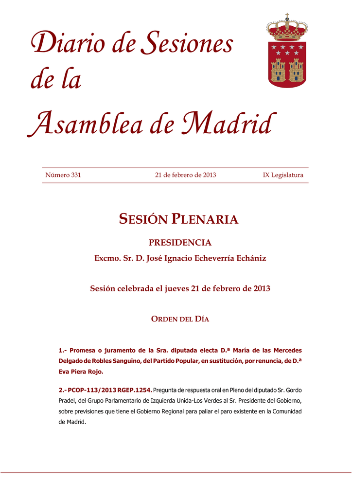 Dd Ss 331 Asamblea De Madrid