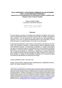 ciclo financiero y acelerador cambiario en una econom&iacute;a con alta