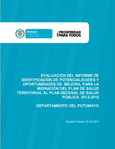 análisis crítico putumayo - Ministerio de Salud y Protección Social
