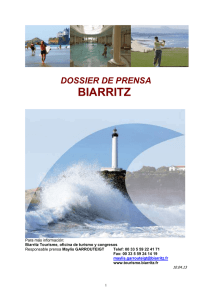dossier de prensa - Office de tourisme Biarritz