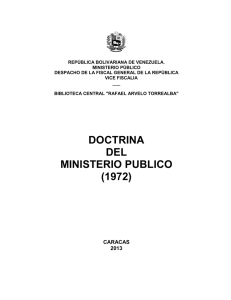 Doctrina Del Ministerio Publico de año 1972