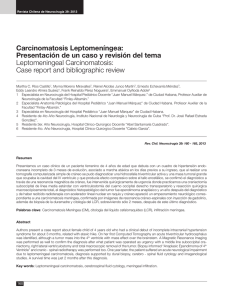 Carcinomatosis Leptomeníngea - Sociedad de Neurocirugía de Chile