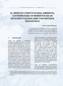 el derecho constitucional ambiental costarricense en momentos de