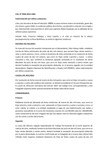 CAS. N° 9026-2014 LIMA Indemnización por daños y perjuicios