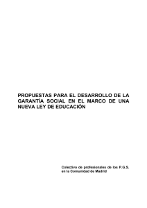 propuestas para el desarrollo de la garantía social en el marco de
