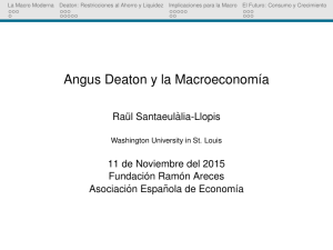 Angus Deaton y la Macroeconomía