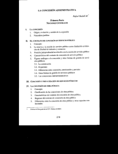 LA CONCESIÓN ADMINISTRATIVA Rafael Badell M. *