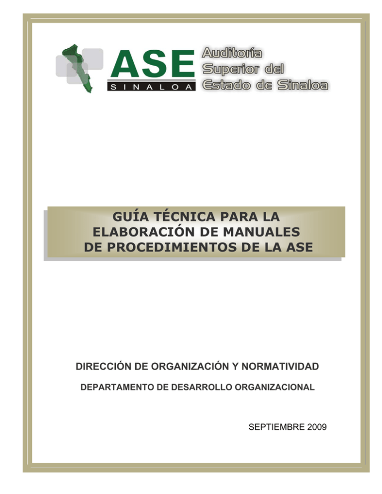 Guía Técnica Para La Elaboración De Manuales De Procedimientos De 1083