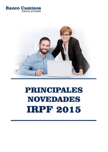 principales novedades irpf 2015