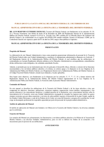 manual administrativo de la oficina de la tesorería del distrito federal