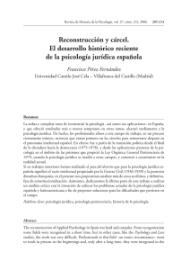 Reconstrucción y cárcel. El desarrollo histórico reciente de la