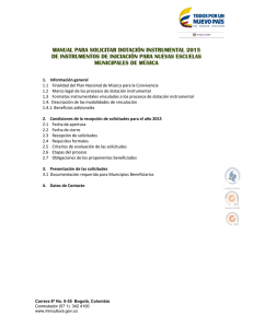 manual para solicitar dotación instrumental 2015 de instrumentos