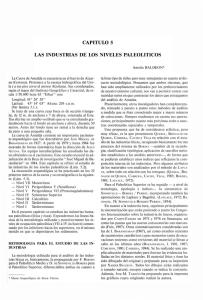 CAPITULO 5 LAS INDUSTRIAS DE LOS NIVELES PALEOLITICOS