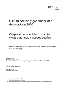 Cultura política y gobernabilidad democrática 2006