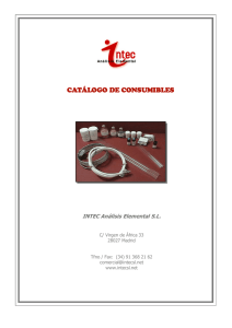 catálogo de consumibles - Intec Análisis Elemental SL