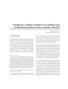Constitución y modelo económico en Colombia: hacia