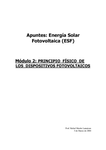 Apuntes: Energía Solar Fotovoltaica (ESF) Módulo 2