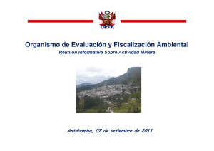 Organismo de Evaluación y Fiscalización Ambiental – OEFA