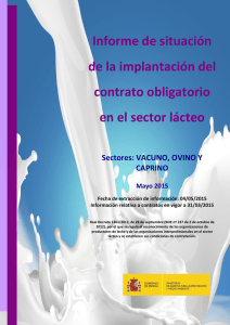 Informe de Situación Implantación Contrato lácteo mayo 2015.