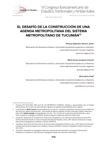 el desafío de la construcción de una agenda metropolitana del