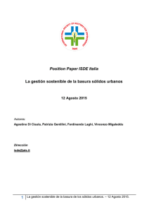 Position Paper ISDE Italia La gestión sostenible de la basura