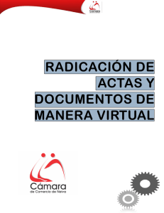 radicación de actas y documentos de manera virtual