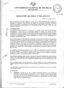 Resolución Rectoral N° 0268-2014-UNT.