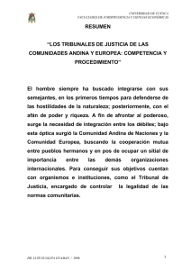 “LOS TRIBUNALES DE JUSTICIA DE LAS COMUNIDADES