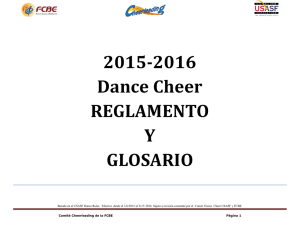 2015-2016 Dance Cheer REGLAMENTO Y GLOSARIO
