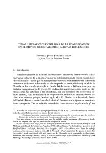 Temas literarios y sociología de la comunicación en el