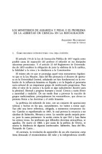 Los ministerios de Albareda y Pidal o el problema de la