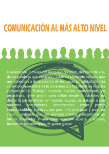COMUNICACIÓN AL MÁS ALTO NIVEL