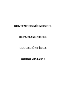 MÍNIMOS Educación Física 2014-15