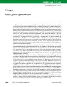 Editorial. Genética, genoma y gineco-obstetricia