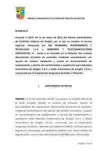 RE 008/2012 Acuerdo 11/2012, de 16 de marzo de 2012, del