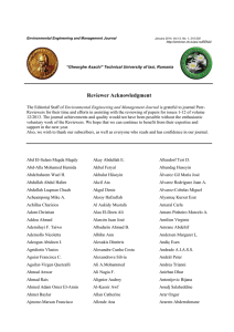 Reviewer Acknowledgements 2013